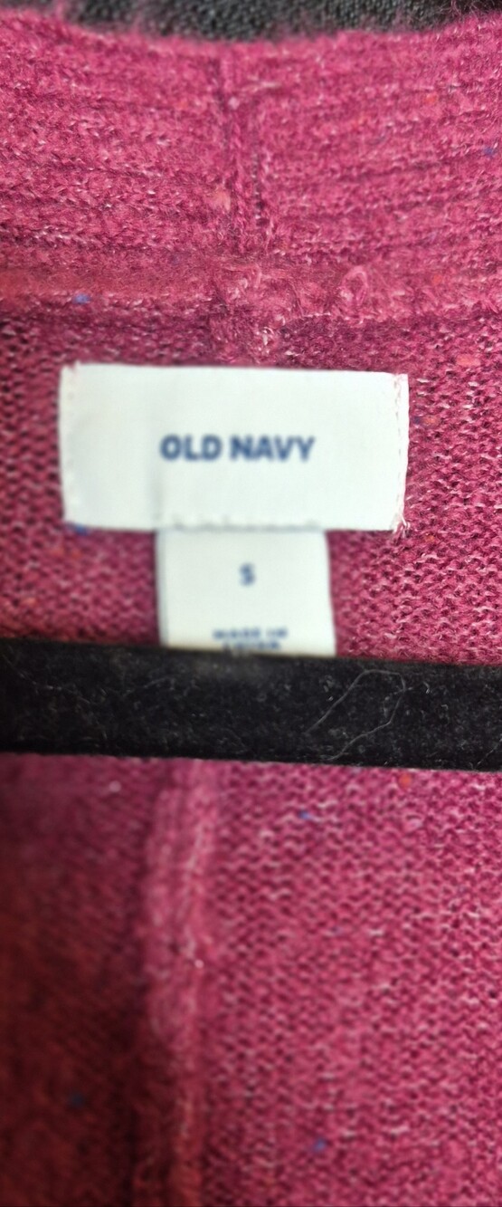 Old Navy Open-Front Raspberry Knit Cardigan - Picture 2 of 3